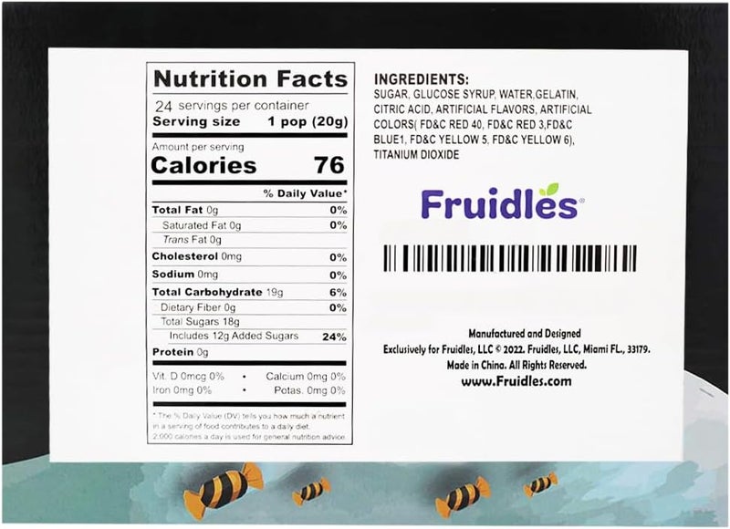 Fruidles Halloween Lollipop Suckers - 12-Pack - Image 2